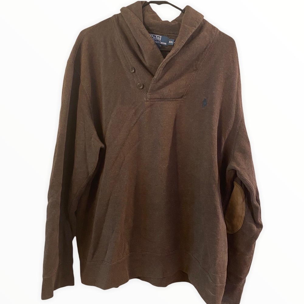 POLO Ralph Lauren Mock Neck Elbow Patch Pullover